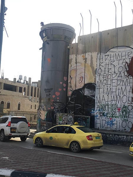 Notes from an Israel holiday: Of gun nozzles, tour buses, and Banksy on the wall 6