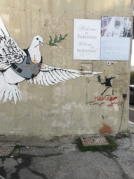 Notes from an Israel holiday: Of gun nozzles, tour buses, and Banksy on the wall 5
