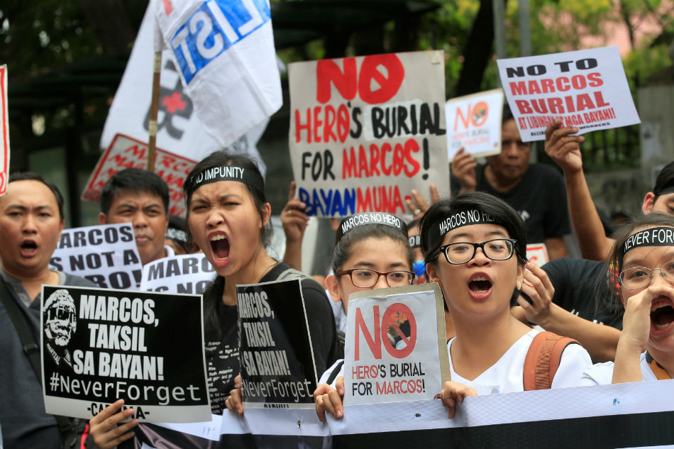 After Marcos burial, students, civic groups protest | ABS-CBN News