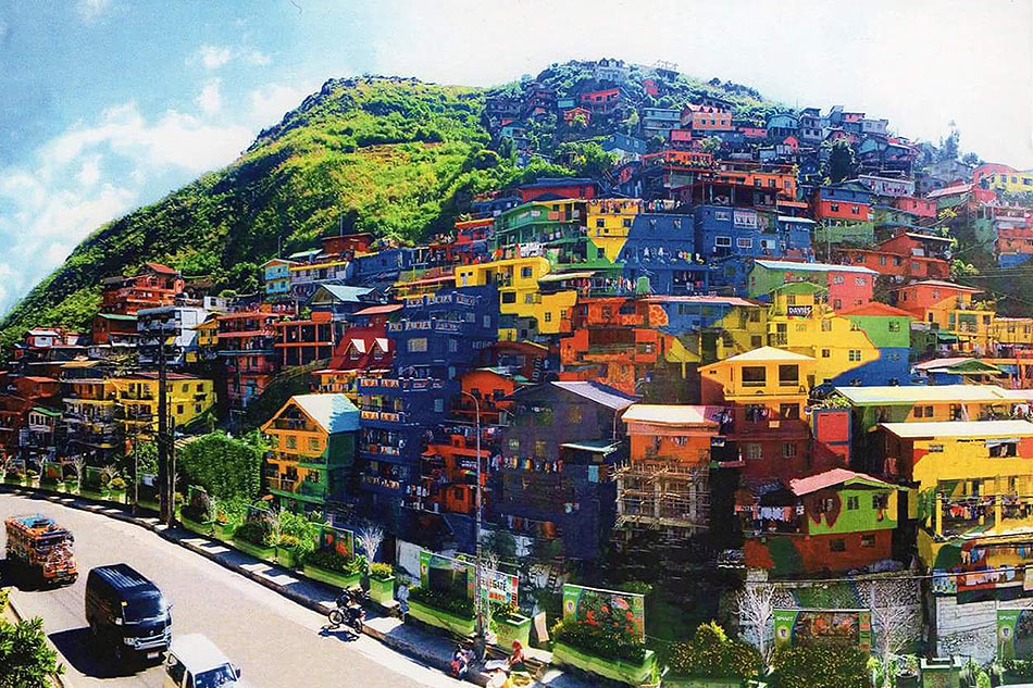 LOOK: Benguet houses turned into colorful mural 1