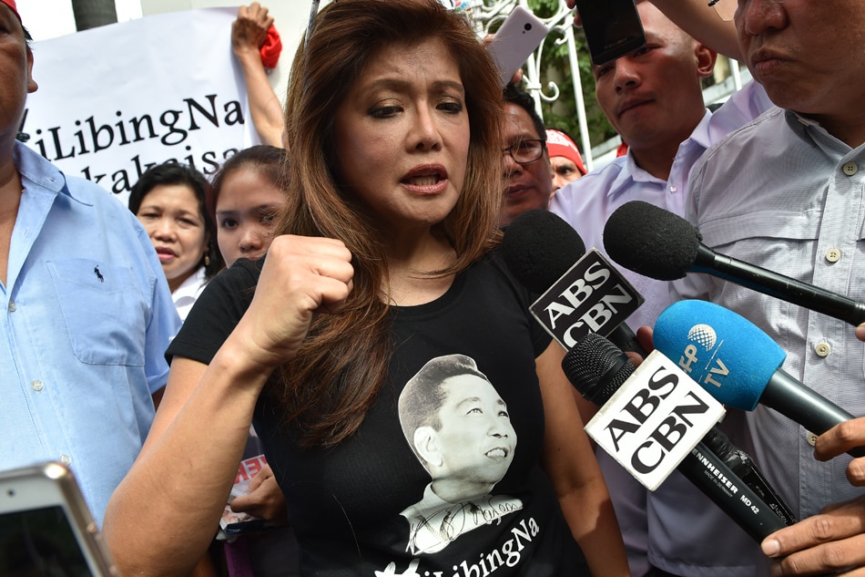 Imee Marcos: Only &#39;soldier&#39;s burial,&#39; not state funeral, for dad 1