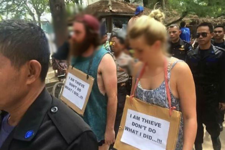 Tourists Paraded In Walk Of Shame Over Theft In Indonesia Abs Cbn News