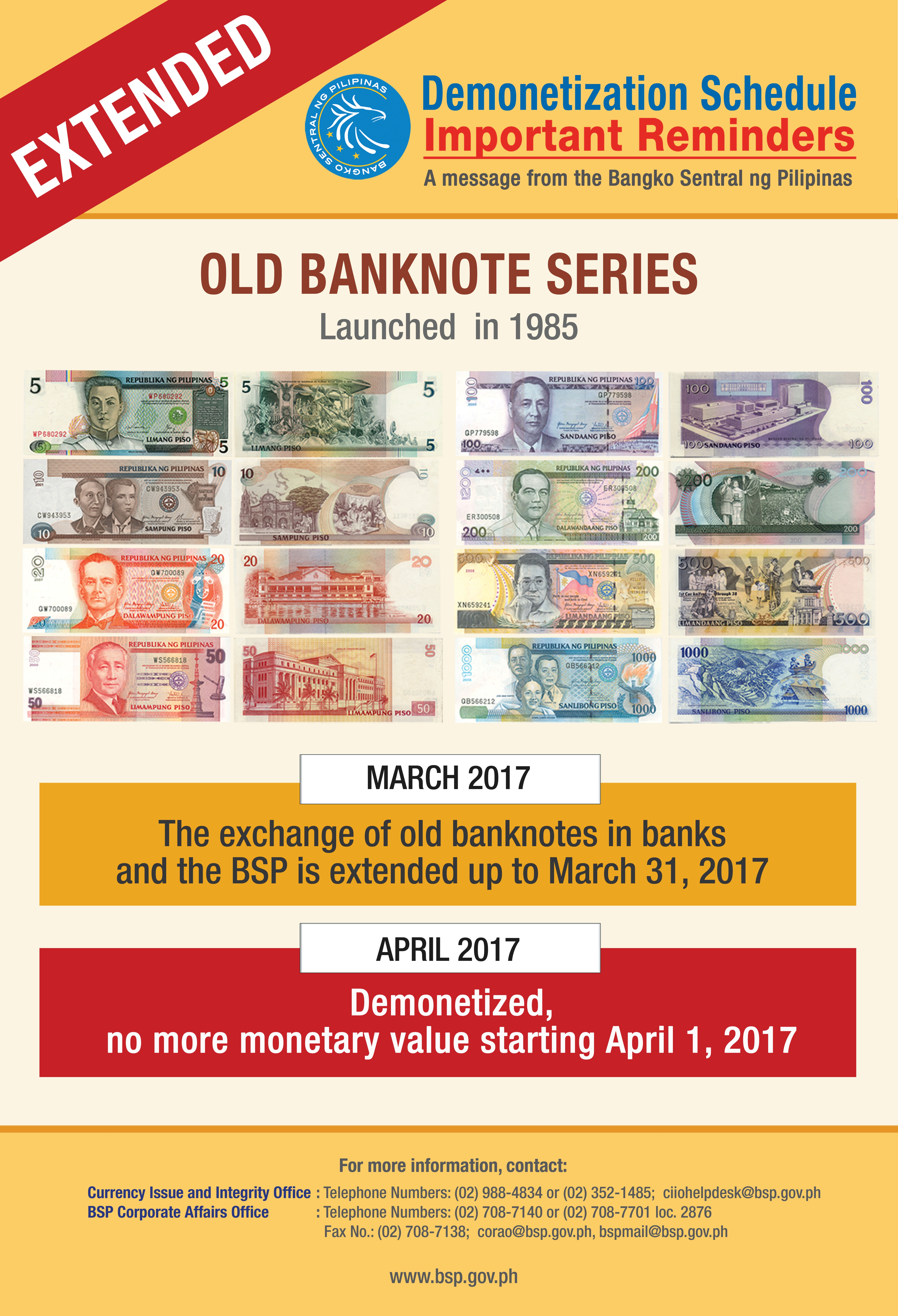 Bangko Sentral extends deadline to exchange old peso bills 1