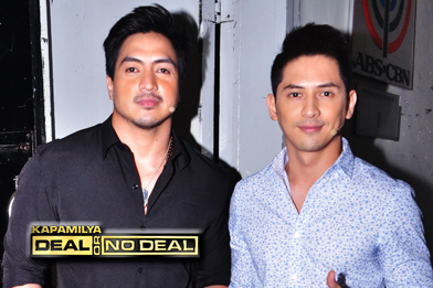 PHOTOS: Pasion de Amor hunks Wendell Ramos and Ahron Villena on Kapamilya Deal or No Deal